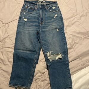 Abercrombie Curve Love Ankle Straight Ultra High Rise